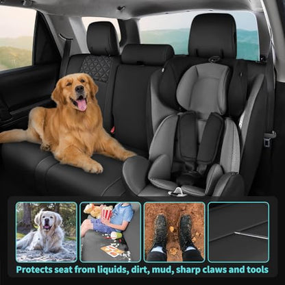 Seat Covers for Toyota 4Runner 2011 (2011-2024 3-ROW,7 seats MODEL ONLY / BLACK)