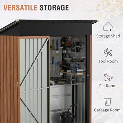 5x3 Ft Outdoor Storage Shed (3x5 FT/No Base)