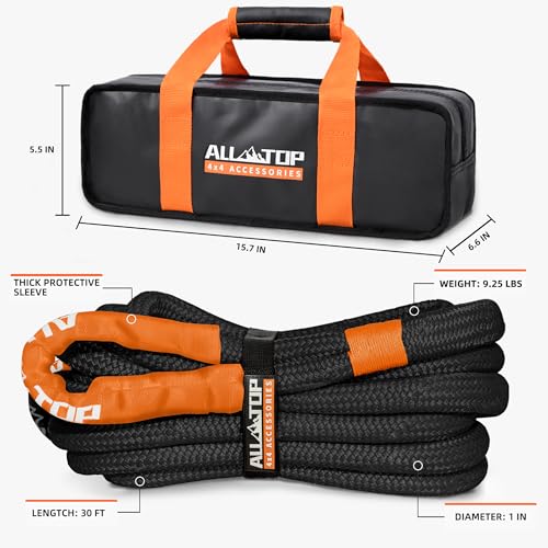 Kinetic Recovery Rope (1"x30',Black)