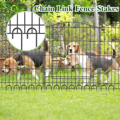 Rebar Stakes 16 Inch 20 Pack J Hook Ground Stakes Heavy Duty Tent Stakes Chain Link Fence Stakes with Chisel Point End Galvanized Steel Ground Anchors Metal Spikes Black Coated (J-16"x3/8"-20pcs)
