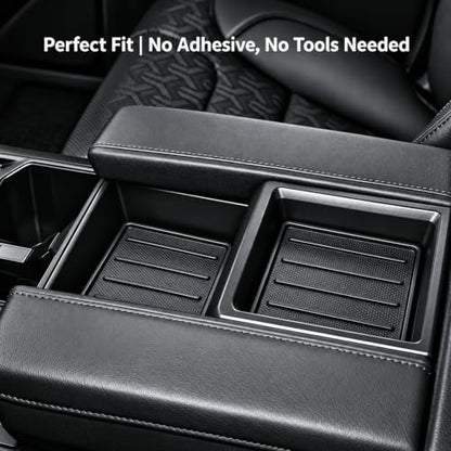Center Console Tray Liner for Toyota Tundra 2022 (Black)