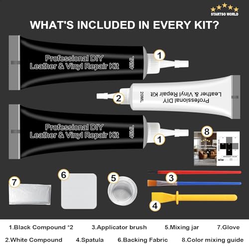 Black Leather Repair Kit (Black)