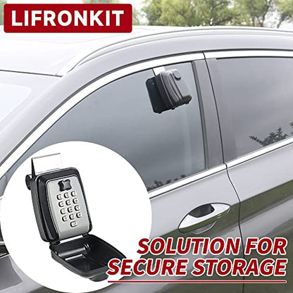 Car Window Punch Button Lock Box (Key Lock Box - Black Classic Style)