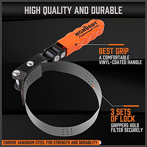 5 Piece Standard Swivel Oil Filter Wrench (Orange and Black(5-piece))