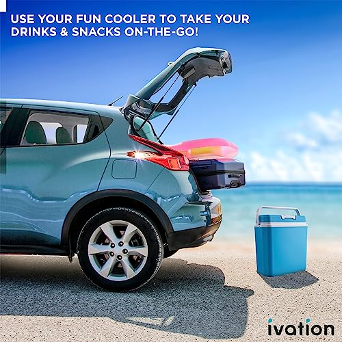Electric Cooler & Warmer (Aqua Blue)