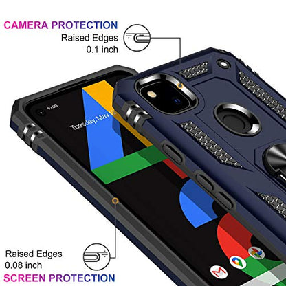 for Google Pixel 4A Case with Screen Protector (Blue / Google Pixel 4A)
