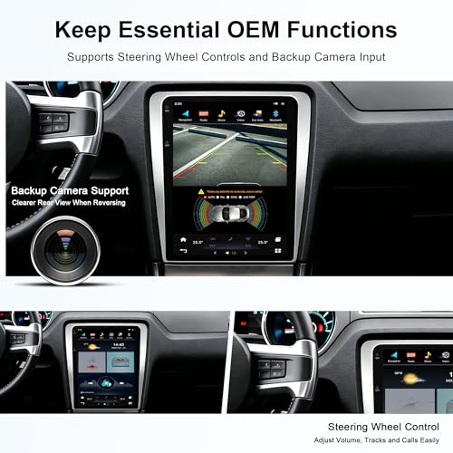 12.1 Inch Android Car Stereo Radio 8GB+128GB for Ford Mustang 2010 (Qualcomm 8G+128G+Car Play+Android Auto+Voice)