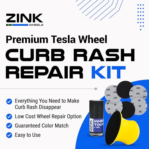 Premium Tesla Wheel Curb Rash Repair Kit for Model 3 20 (Tesla Model 3 / 20" Grey)
