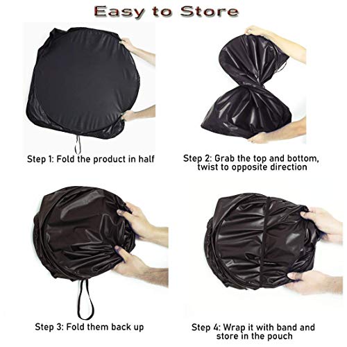 Windshield Sun Shades Car Sun Shade Protector Blocks UV Rays for Full (Red / Large (Universal Fit))