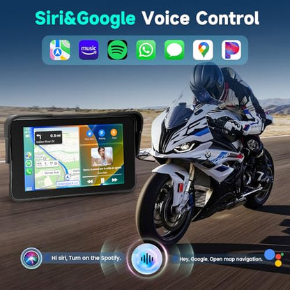 5 Inch Motorcycle CarPlay Screen with TPMS Sensors (5-Inch with TPMS Sensors)