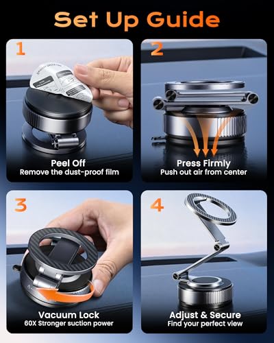 Magnetic Phone Holder for Car (Gray)
