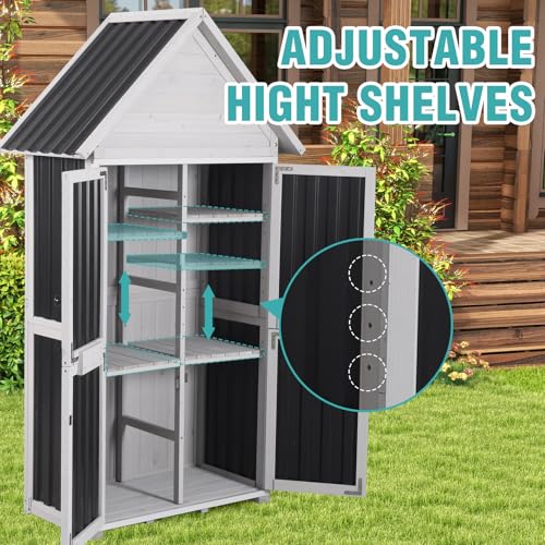 Sheds Outdoor Storage (White)