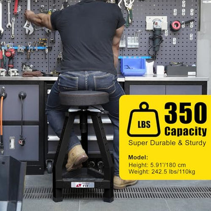 Adjustable Tall Shop Stool (Black/30.7-33.07 Inch)