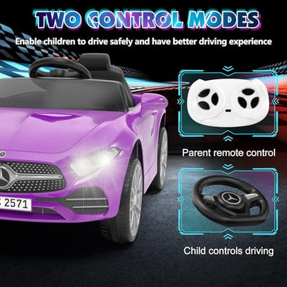 12V Kids Ride On Car with 2.4G Remote Control (Sc-purple)