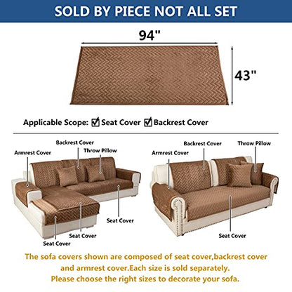 Couch Cover Sectional Couch Covers (43''x94''/Rectangular / Brown)