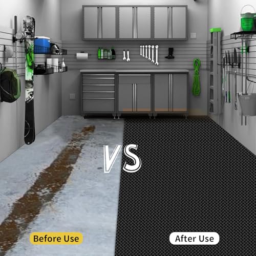 4x6.5FTGarage Floor Mat (4 x 6.5FT / Black Diamond)
