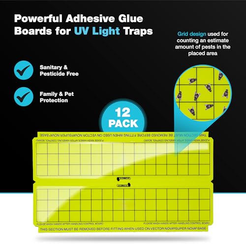 Vector High Catch Glue Trap Refills (Wall 12-Refills Yellow)