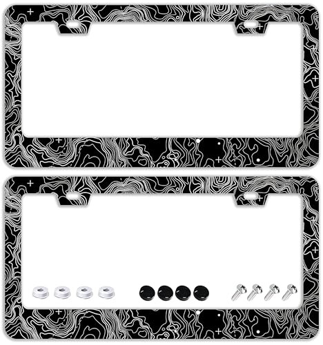 Topographic Map License Plate Frames (Topographic Map)