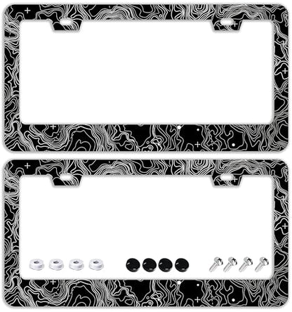 Topographic Map License Plate Frames (Topographic Map)