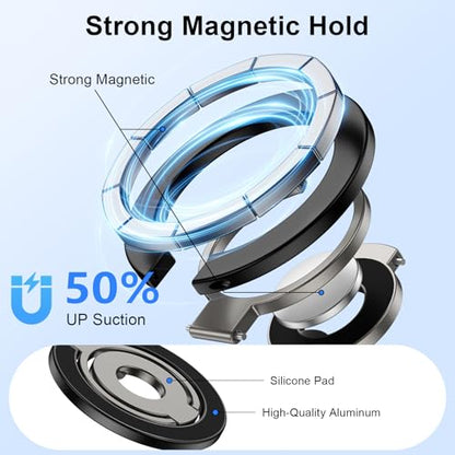 Magnetic Phone Ring Holder for Samsung Galaxy S26 S25 Ultra S25 S24 FE S24 (black)