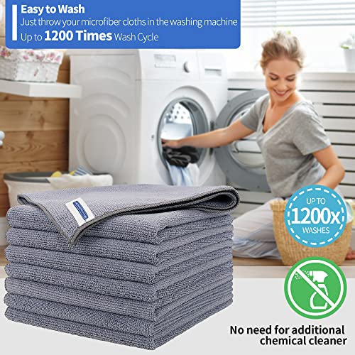 Microfiber Cleaning Cloth (Grey / 8 Pack)