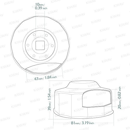 Oil Filter Cap Wrench Tool compatible for 1984 (76mm 14 Flutes)