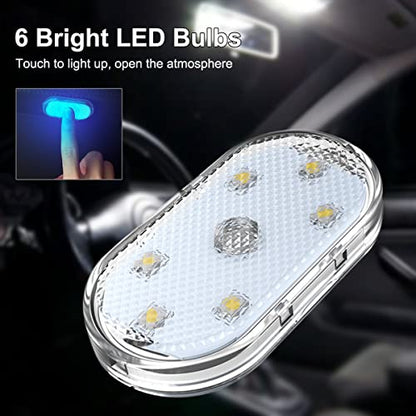 4Pcs Car LED Lights Interior Wireless (7 Colors)
