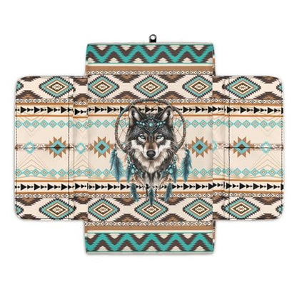 Aztec Wolf Dream Catcher Auto Center Console Pad Non (Aztec Wolf Dream Catcher)