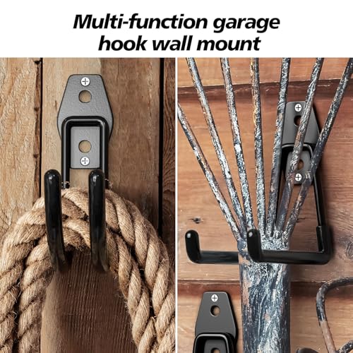 30 Pack Garage Hooks for Storage & Hanging Items (30 Pack Black)