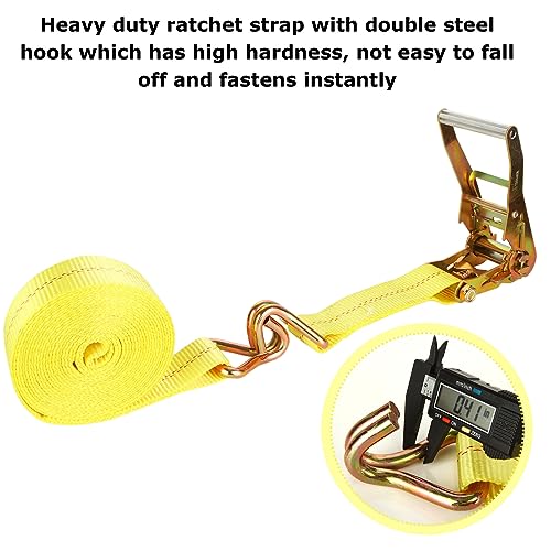4 Pack 2 Inch Ratchet Straps Heavy Duty 16ft Tie Down Straps Ratchet with Double J Hook (15ft)
