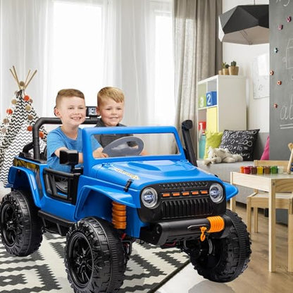 Kids Electric Ride on Truck Car Remote Control (Blue)