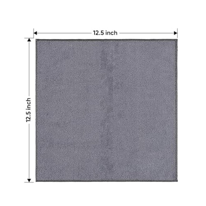 Grey Microfiber Cleaning Cloth 50 Pack (Grey / 12.5 x 12.5 Inch)