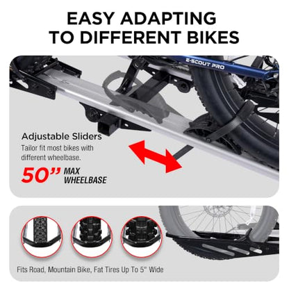Young Hitch Mount Ebike Rack for Car (2-BIKE RACK 200LBS)
