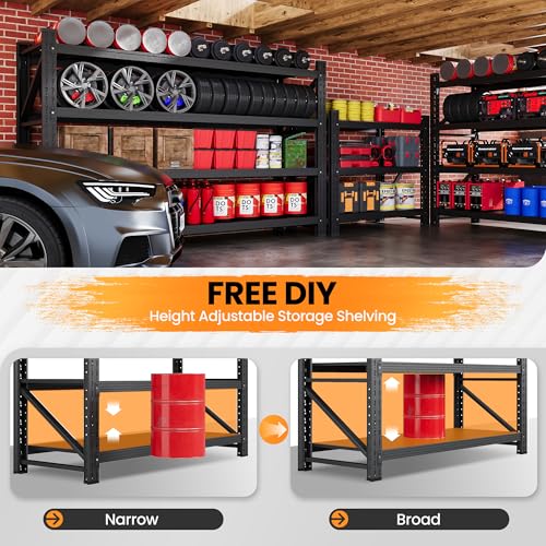 60" W Metal Shelving Heavy Duty