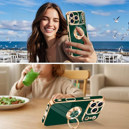 Designed for iPhone 17 Pro Max Case with Ring Stand Slim Green (Green / 6.9'' iPhone 17 Pro Max)