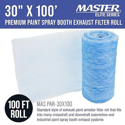 Master Elite Premium Paint Spray Booth Exhaust Filter Roll (30 inches x 100 Feet)