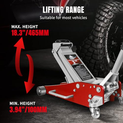 3 Ton Low Profile (3 Ton Aluminum / Red)