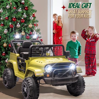 12V Kids Ride on Truck with Remote Control (Green)