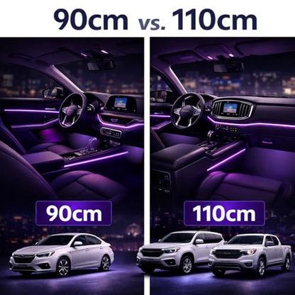 Acrylic Interior Car LED Strip Lights (10in1-90CM)