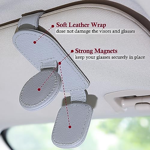 Sunglasses Holder for Car Visor (gray / 1 Pack)