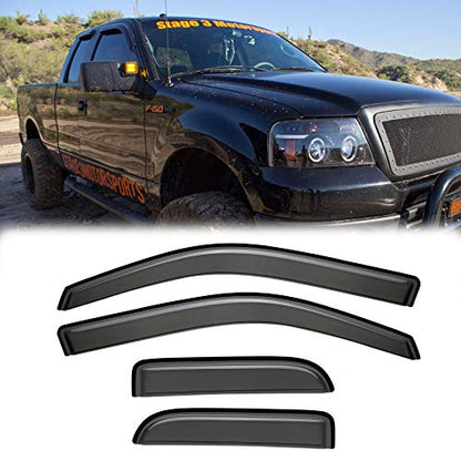 4pcs Original Window Visors for F (for F-150 04-14 Super/Extended)