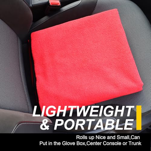 Back Seat Cover for Car Trucks Van SUV Jeep (Rear Bench Seat Towel / Red)