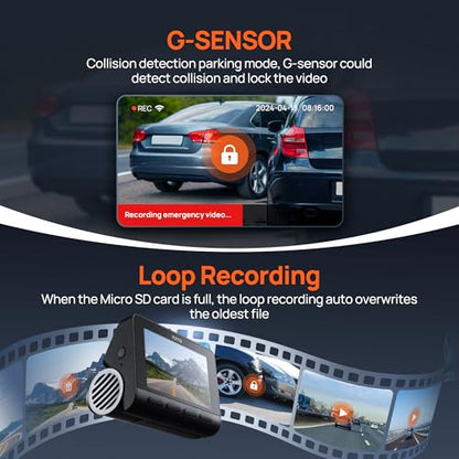 4K Dash Cam Front and Rear with STARVIS (A800S-1)