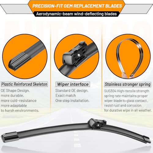 Windshield Wiper Blade Replacement for Audi Q5 SQ5 Q3 (24"+20"+13)