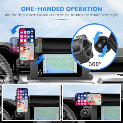 Car Phone Holder Compatible with Toyota Tacoma 2024 2025 Accessories 8 (2024 2025 Tacoma 8inch)