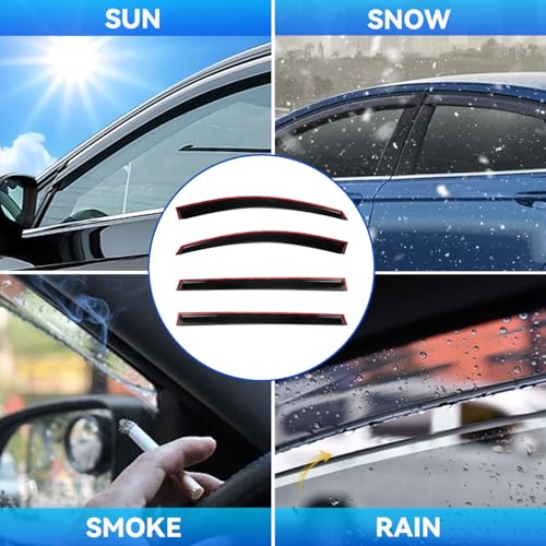 4pcs Window Visors Rain Guards for 2021 (2021-2024 Sienna)