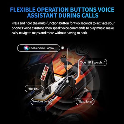 FX Plus Motorcycle Bluetooth Headset (2 Pack)