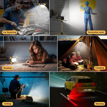 Rechargeable Magnetic LED Work Light (Black + Yellow)