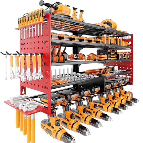 Power Tool Organizer Wall Mount (Black Red)