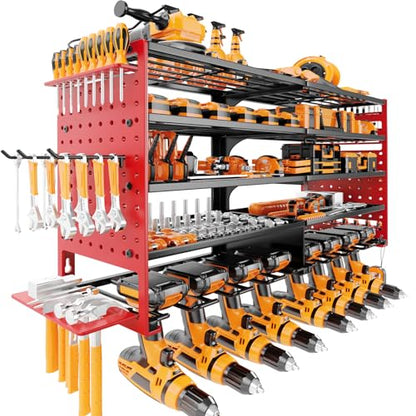 Power Tool Organizer Wall Mount (Black Red)